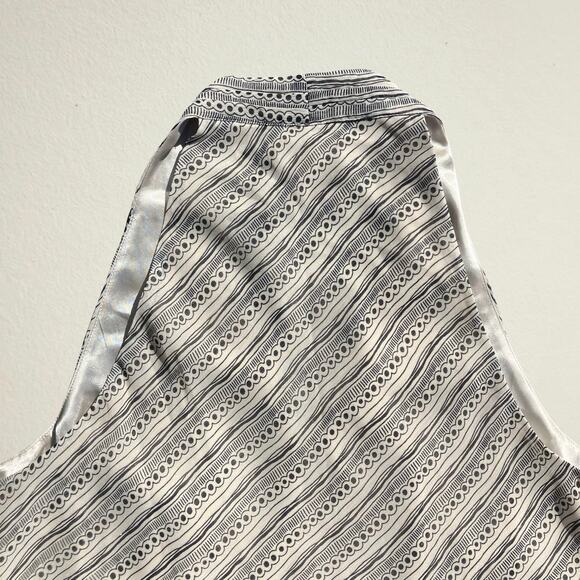 Y2K striped halter style surplice wrap top Worthington office siren boho chic - Picture 5 of 7